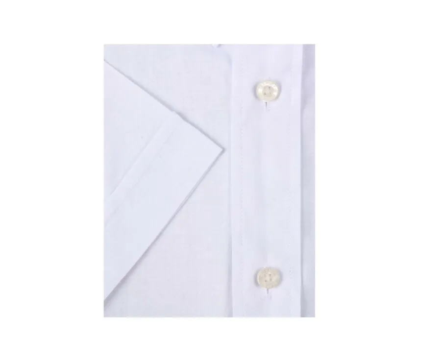 White linen cotton shirt - Chest pocket - COLTEN MC