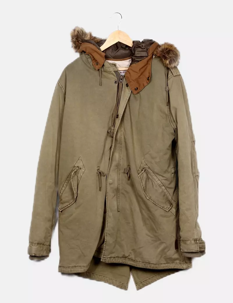 X-cape Parka verde capucha