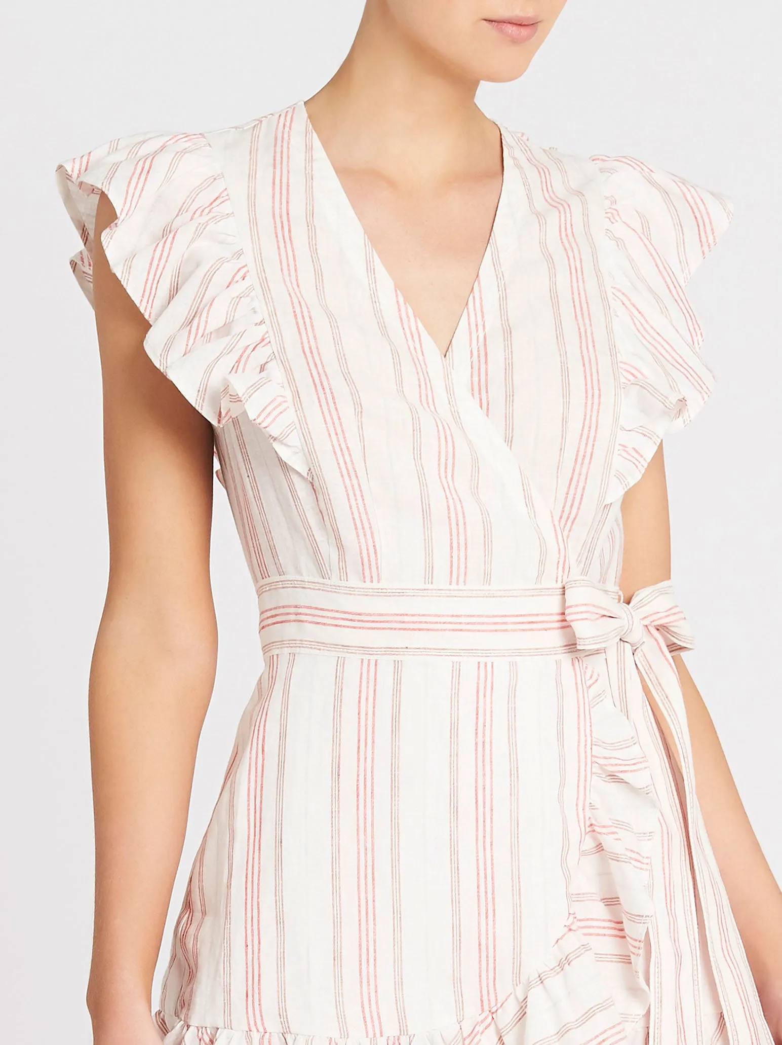 Yarn Dyed Stripe Wrap Dress