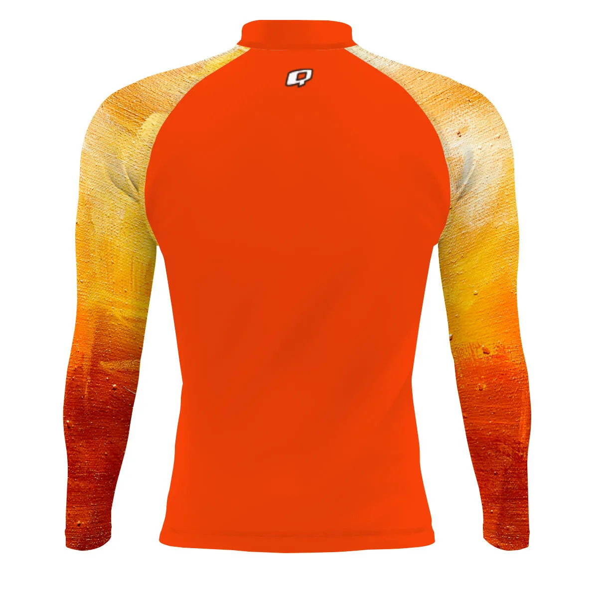 Yellow Brush Strokes - Men's Surf UPF50+ Long Sleeve Rash Guard