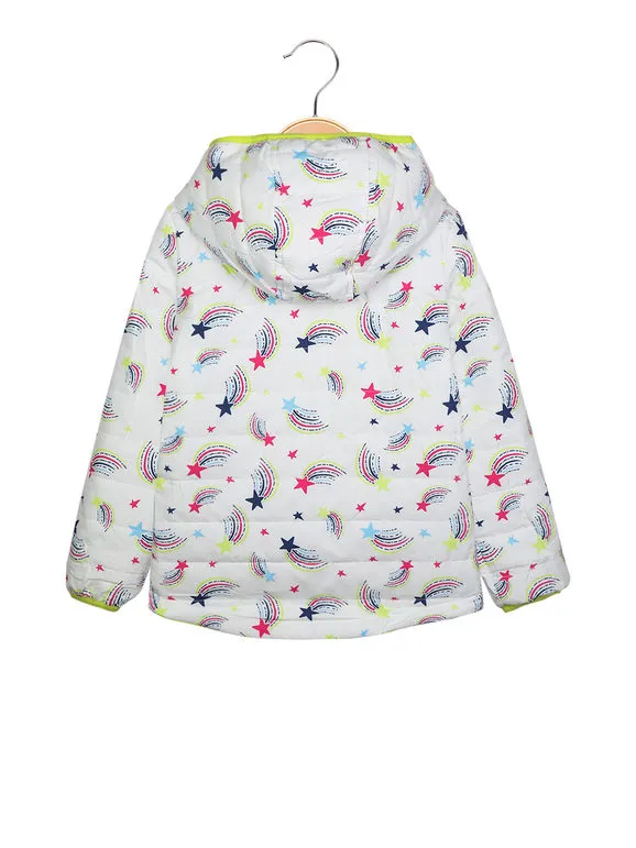 Yes! Do Kid'S Cortavientos reversible para niñas con capucha.