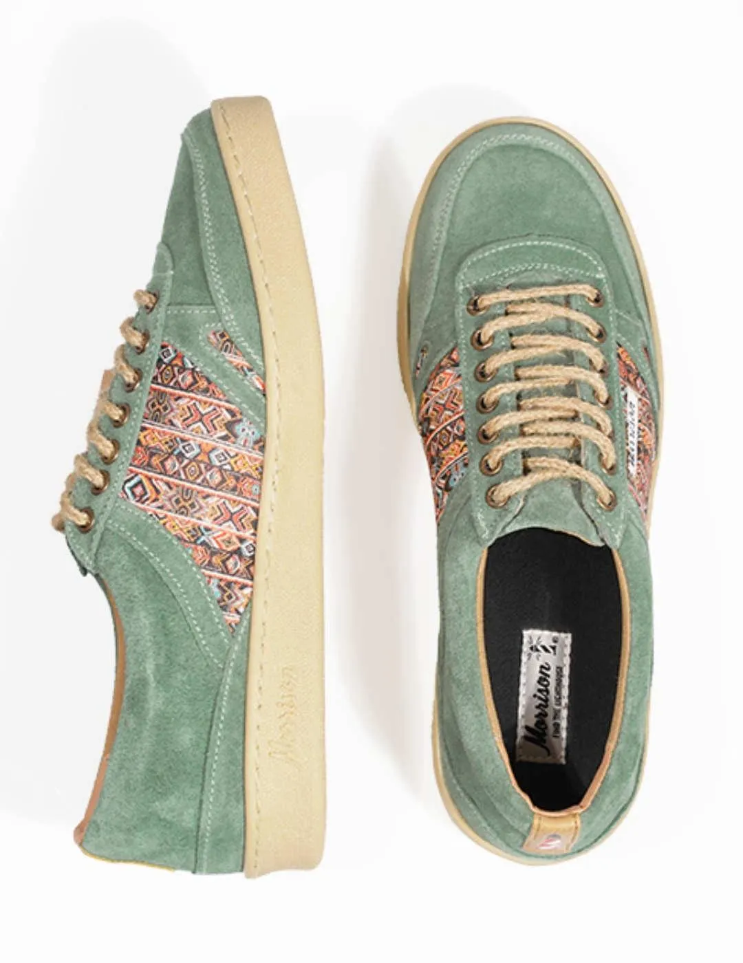 Zapatillas Morrison Maya verdes estampadas unisex