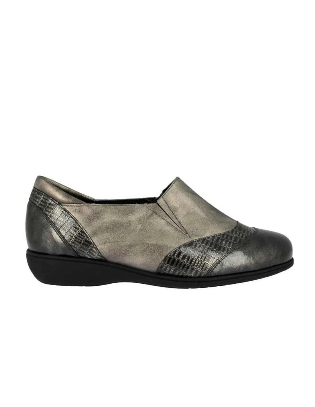 ZAPATO ANCHO ESPECIAL COMODO MUJER DOCTOR CUTILLAS 53575 GRIS