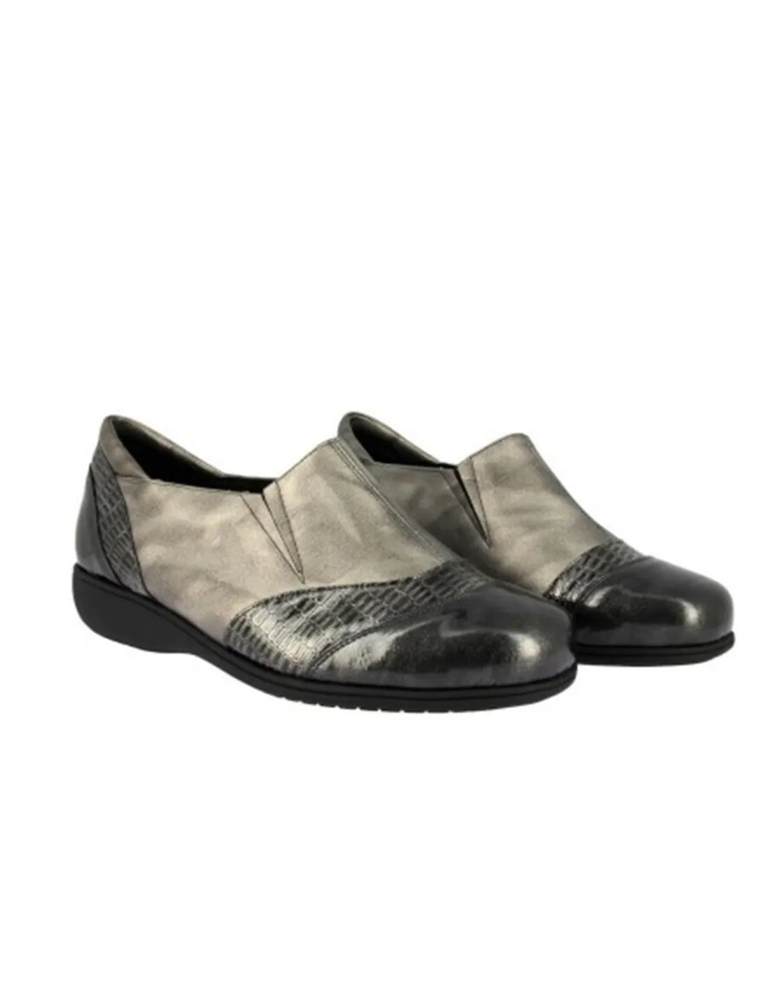 ZAPATO ANCHO ESPECIAL COMODO MUJER DOCTOR CUTILLAS 53575 GRIS