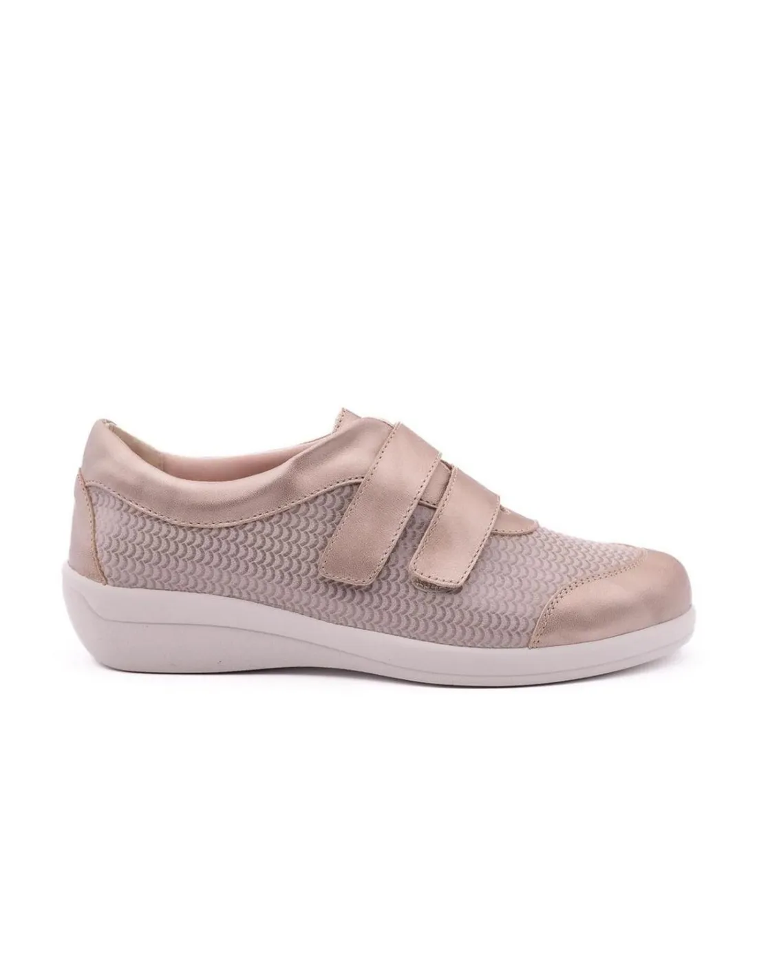 ZAPATO ANCHO ESPECIAL VELCRO MUJER DOCTOR CUTILLAS 43621 BEIGE