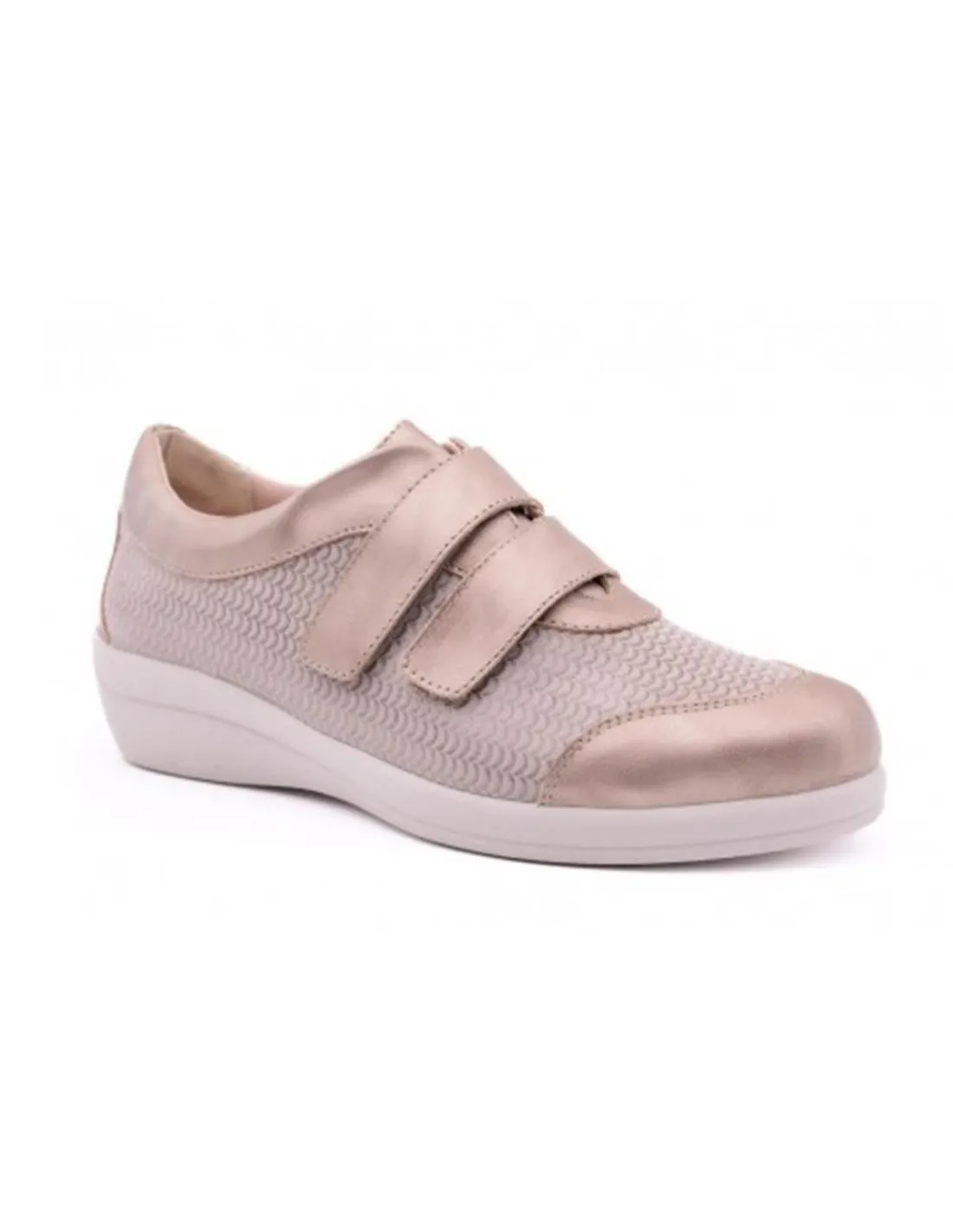 ZAPATO ANCHO ESPECIAL VELCRO MUJER DOCTOR CUTILLAS 43621 BEIGE