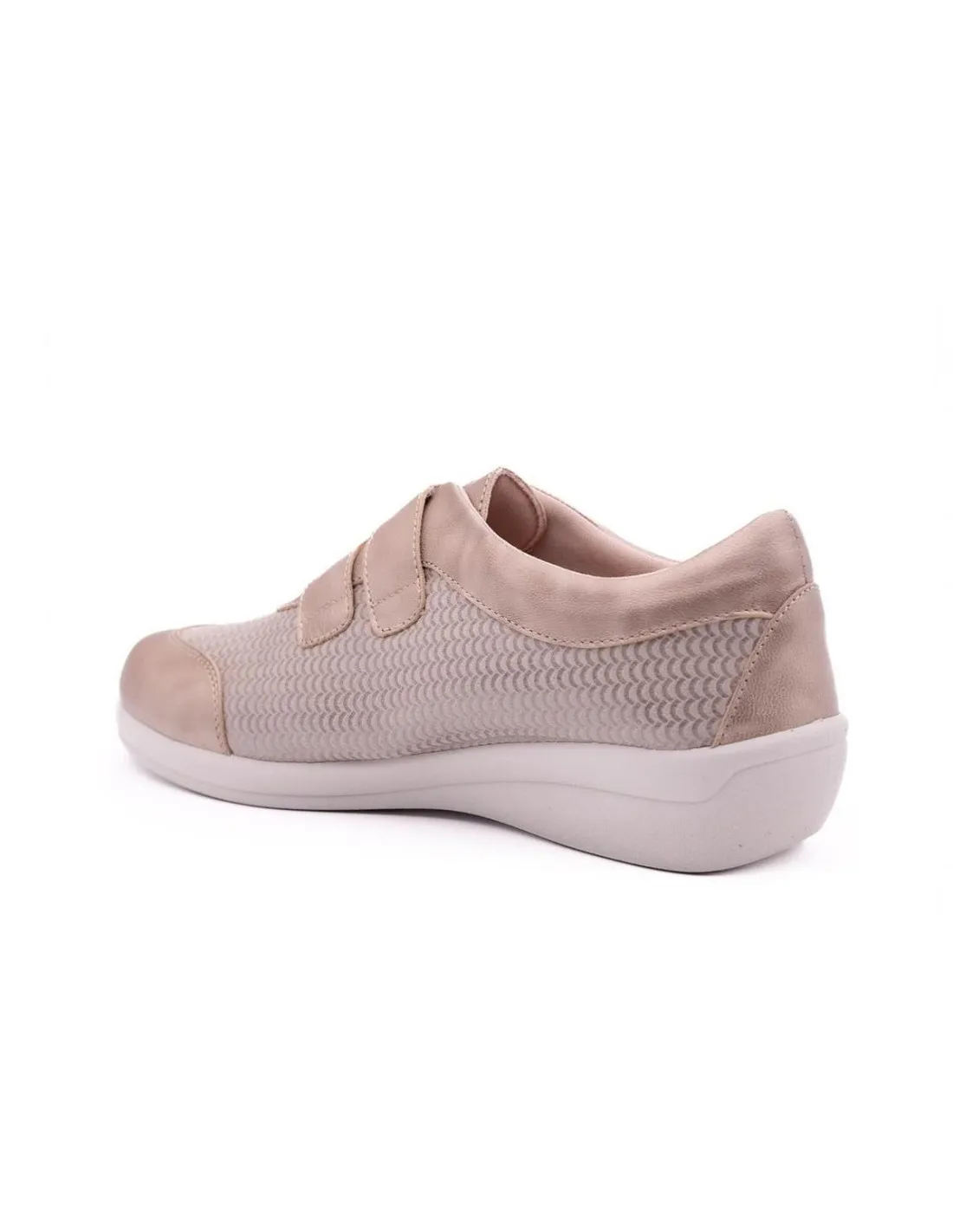 ZAPATO ANCHO ESPECIAL VELCRO MUJER DOCTOR CUTILLAS 43621 BEIGE