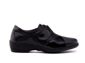 ZAPATO ANCHO ESPECIAL VELCRO MUJER NOTTON 0561 NEGRO