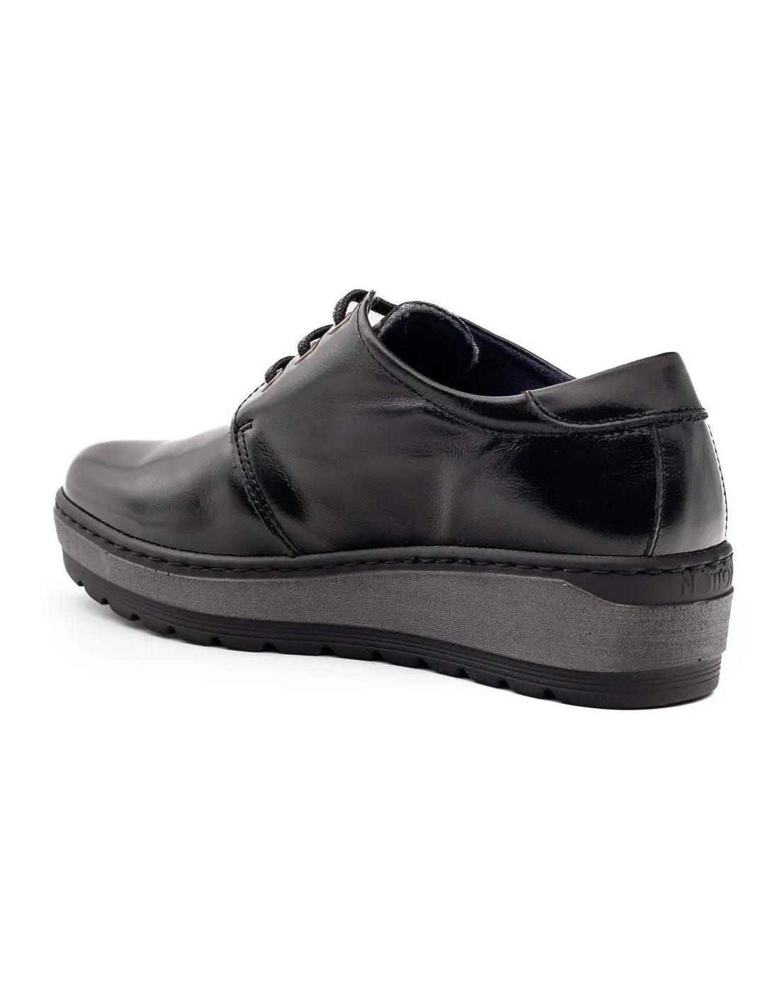 ZAPATO CORDONES MUJER NOTTON 3051 NEGRO