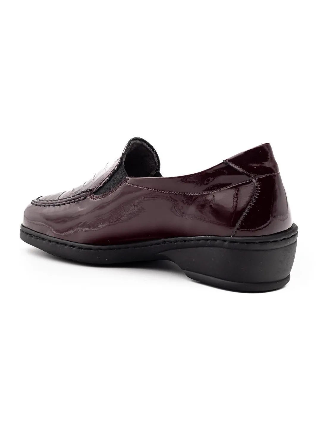 ZAPATO MOCASN ANCHO ESPECIAL MUJER NOTTON 1461 BURDEOS