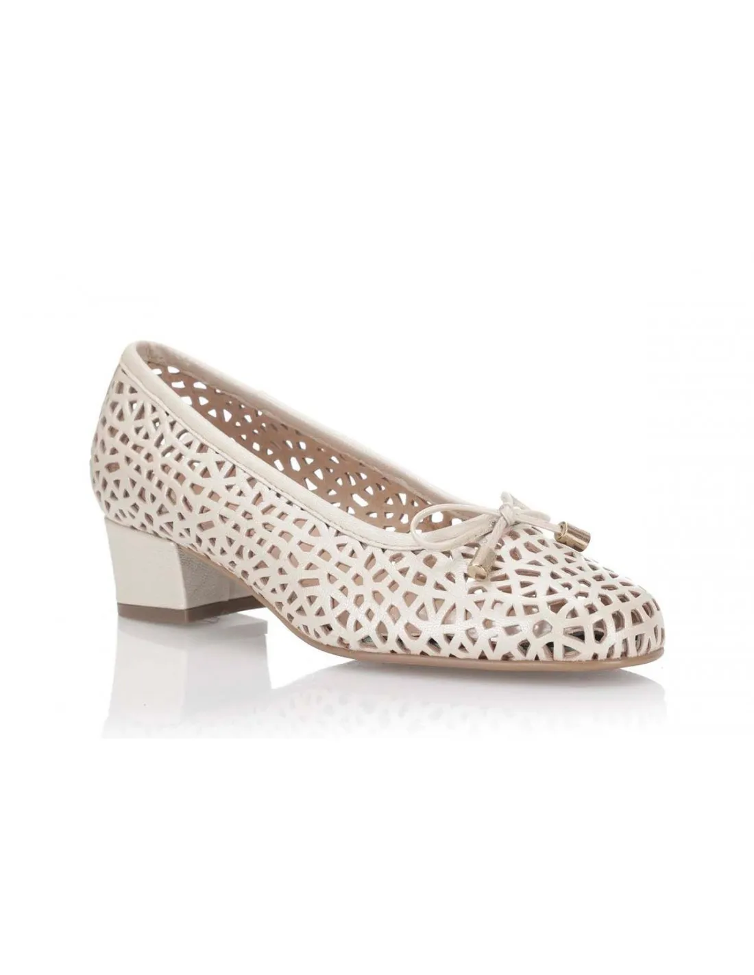 ZAPATO SALON MUJER TACON ROLDAN 2307 BEIGE