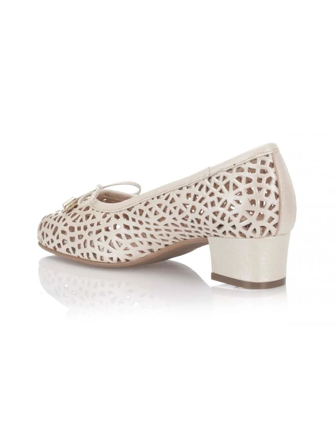 ZAPATO SALON MUJER TACON ROLDAN 2307 BEIGE