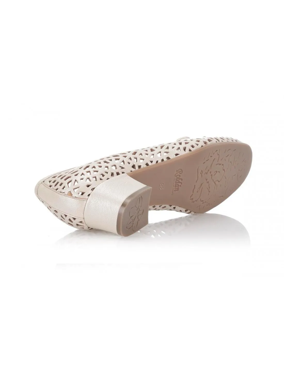 ZAPATO SALON MUJER TACON ROLDAN 2307 BEIGE