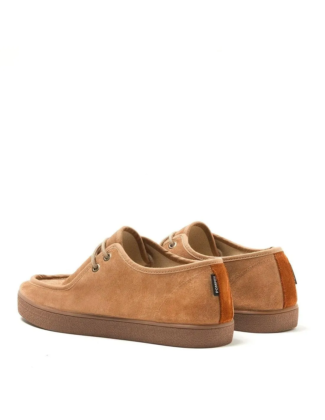 Zapato wallabee serraje beige cordones Pompeii