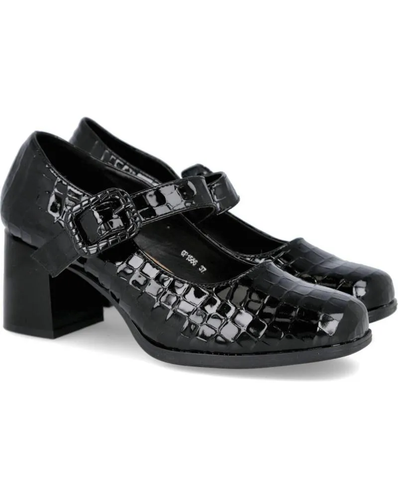 Zapatos de tacón L&R SHOES  de Mujer LR SHOES GP1556 ZAPATOS MARY JANE DE MUJER  NEGRO