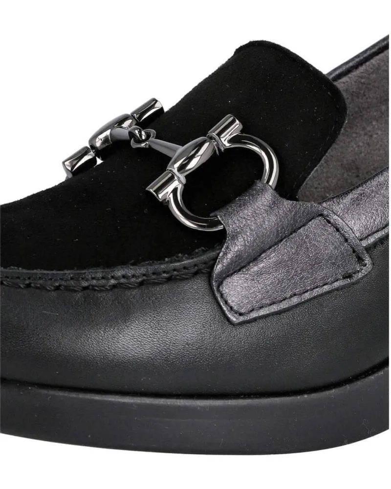 Zapatos de tacón PITILLOS  de Mujer 30002 ZAPATOS MOCASINES DE TACON PARA MUJER  NEGRO