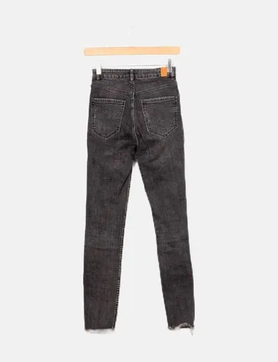 Zara Jeans denim negro slim fit