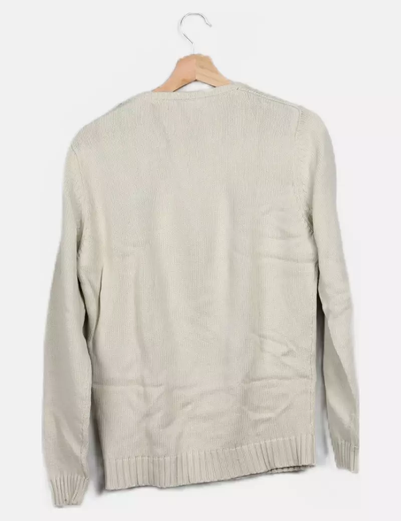 Zara Jersey punto beige casual