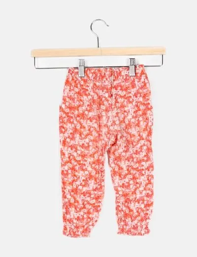 Zara Pantalón baggy floral