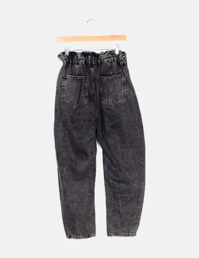 Zara Pantalón gris denim